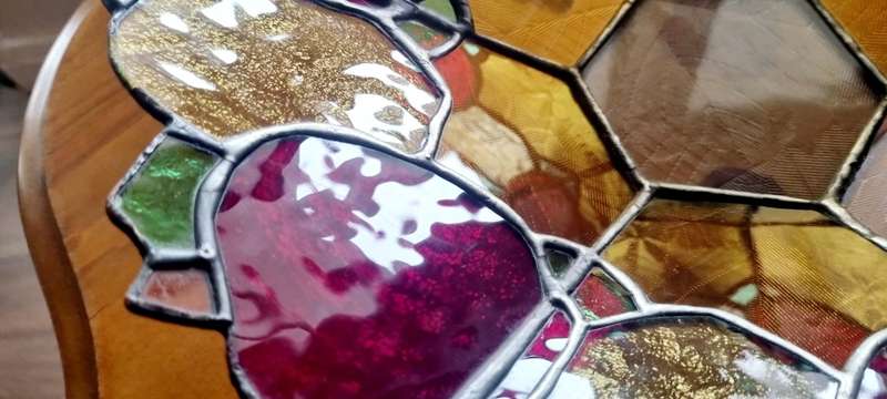 Large Stained Plexi / Arcylic Glass bowl