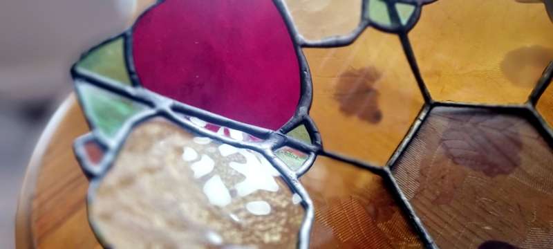Large Stained Plexi / Arcylic Glass bowl