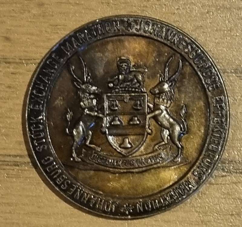 Vintage JOHANNESBURGSE EFFEKTEBEURS Stock Exchange MARATHON Medallion