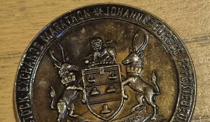 Vintage JOHANNESBURGSE EFFEKTEBEURS Stock Exchange MARATHON Medallion