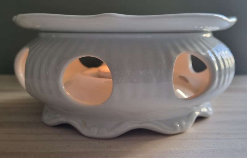 Vintage KPM Royal Porzellan Candle Warmer, Teapot or Food Warmer in White Made in Germany