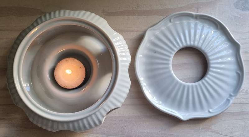 Vintage KPM Royal Porzellan Candle Warmer, Teapot or Food Warmer in White Made in Germany