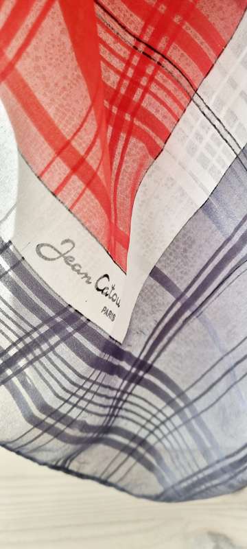 Jean Patou Paris Vintage Chiffon Silk Scarf