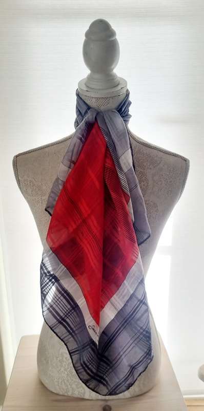 Jean Patou Paris Vintage Chiffon Silk Scarf