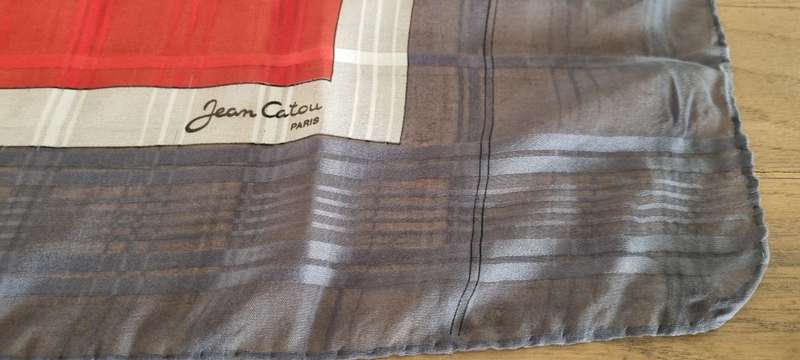 Jean Patou Paris Vintage Chiffon Silk Scarf