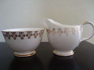 RIDGEWAY POTTERY BONE CHINA SUGAR POT AND MILK JUG
