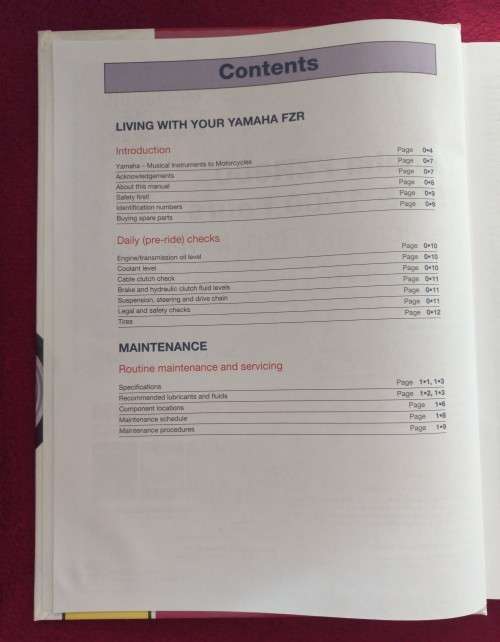 HAYNES SERVICE & REPAIR MANUAL YAMAHA FRZ600,750 & 1000 FOURS '87 TO '96