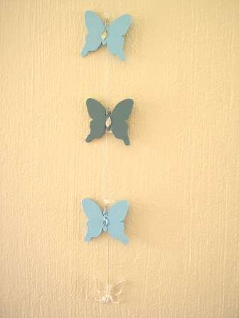 Trio of hanging butterflies