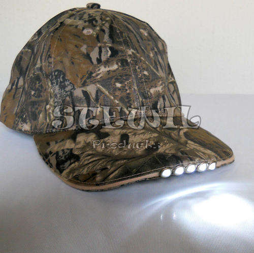 Camo 5 LED Cap  (REAL TREE LED Torch Light Cap)