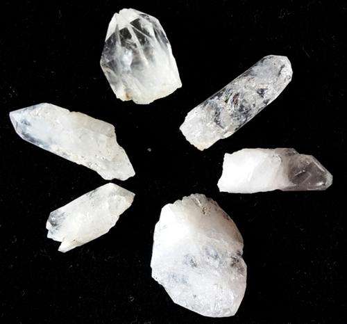 6 x Naturally Shaped Rough Quartz Rock Crystals...