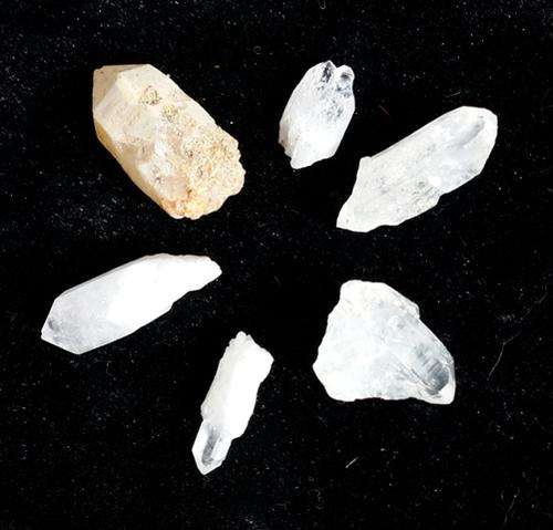6 Naturally Shaped Quartz Rock Crystals...