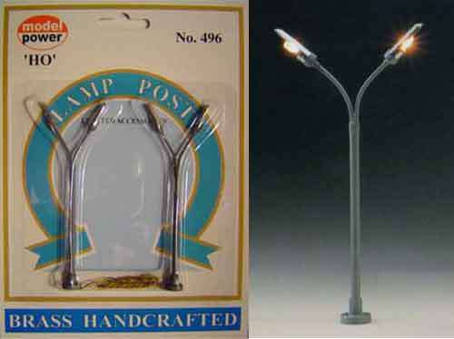 HO - Double Highway Lights, 2 Pieces.