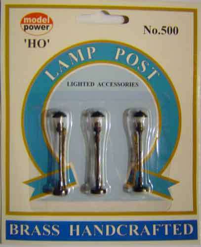 HO - Blvd Lights Round Top  2" Clear Round Top, 3 Pieces.