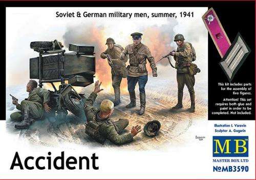 Accident - Soviet & German Military Men, Summer 1941