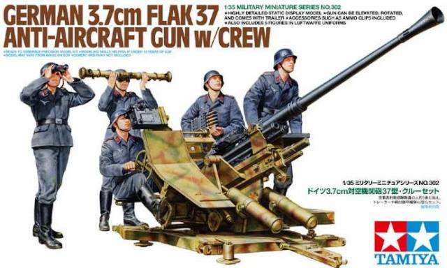 German Flak 37 With Crew
