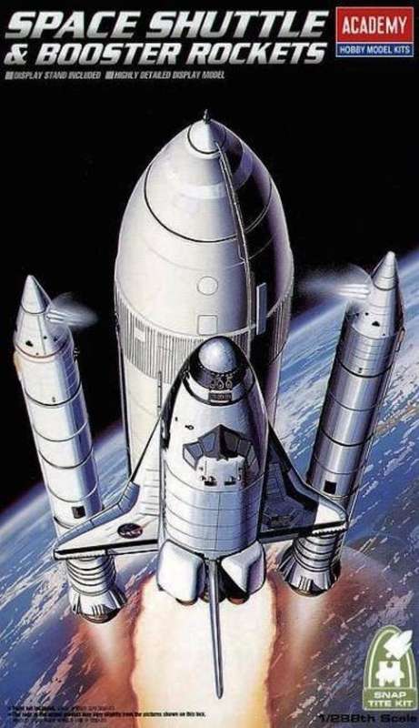 Space Shuttle With Booster Rockets