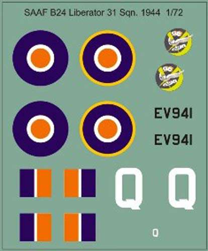 SAAF B-24 Liberator (31Sqn) "Q" Decals