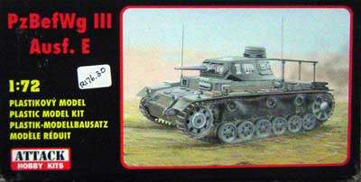 German Pz. Befwg III Ausf. E - Scale 1/72 By Attack Hobby Kits.