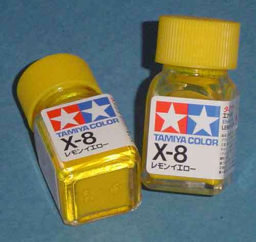 X-8 Lemon Acrylic Paint Yellow 10ml By Tamiya.