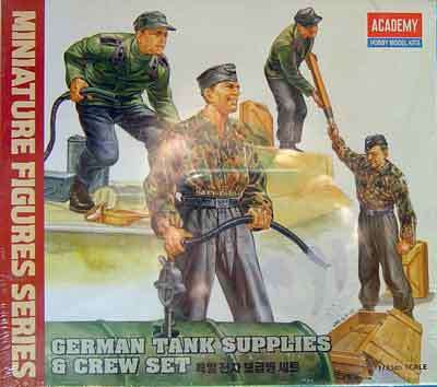 German Tank Supplies & Crew Set - Scale 1/35 By Academy.