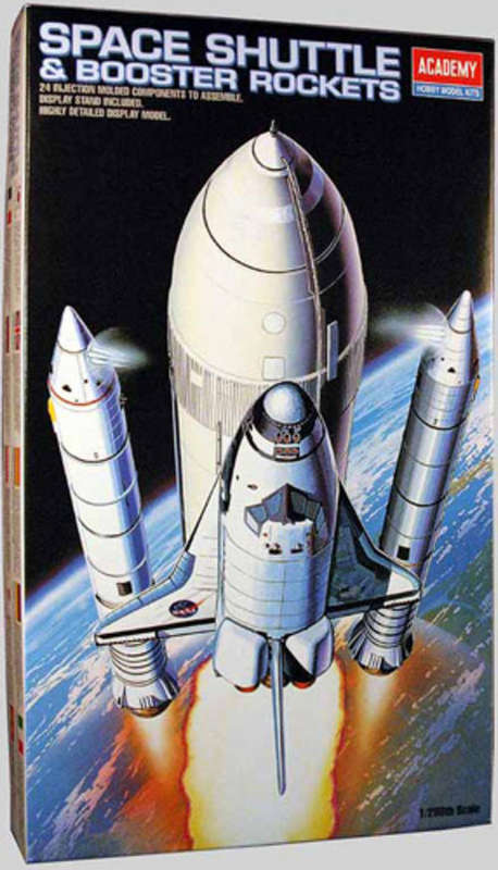 Space Shuttle With Booster Rockets.