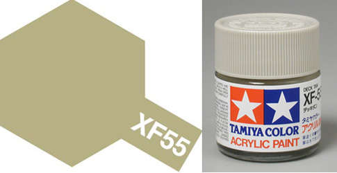 XF-55 Deck Tan - Matt - Acrylic Paint - 23ml by Tamiya.