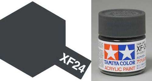 XF-24 Dark Grey - Matt - Acrylic Paint - 23ml By Tamiya.
