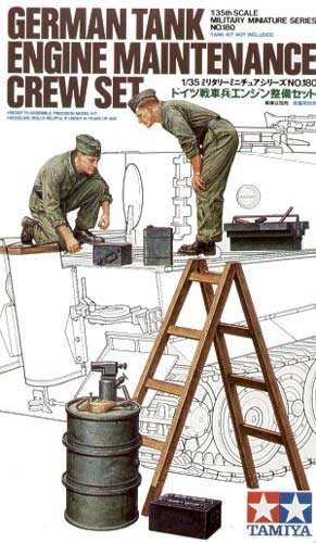German Tank Engine Maintenance Crew - Scale 1/35 By Tamiya.