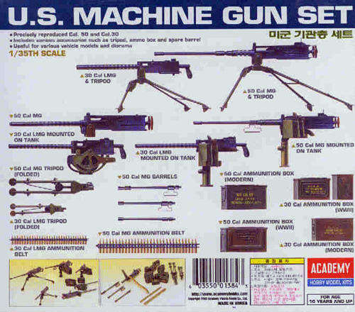U.S. Machine Gun Set 1/35 By Academy.