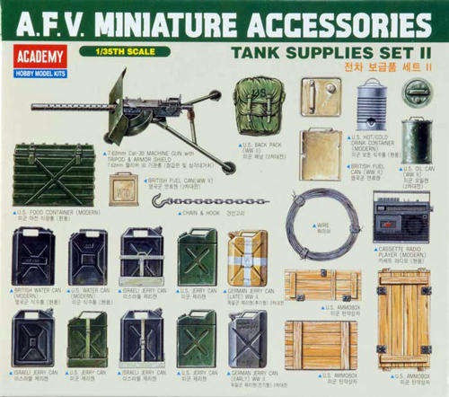 Tank Supplies Set II - Scale 1/35 By Academy.