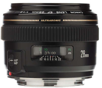 Canon EF 28mm f/1.8 USM Ultrasonic Lens for Canon DSLRs