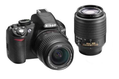 NIKON D3100 DSLR CAMERA  | 14.2 megapixels | 18-55mm & 55-200mm lens | TWIN LENS KIT *** 2 LENSES