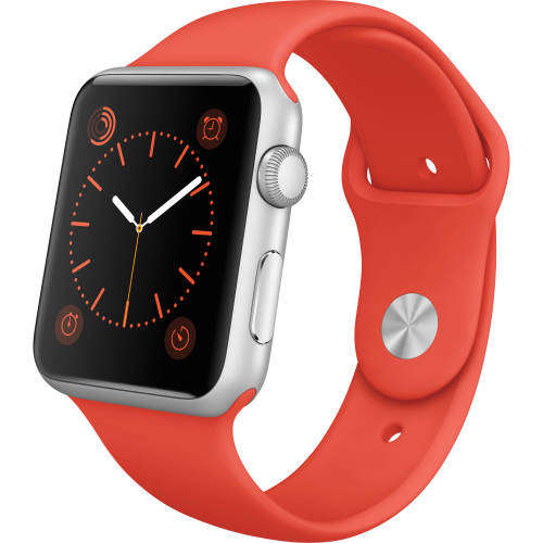 Apple Watch | 42mm Silver Aluminum Case | Orange Sport Band (MLC42SO/A) | Complete in box | BARGAINS
