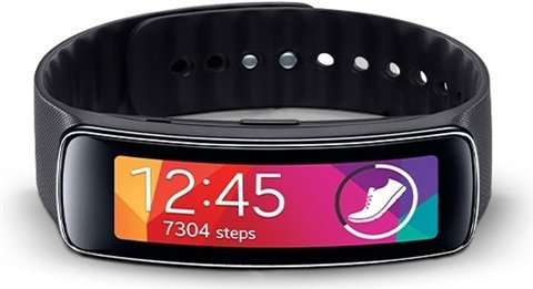 Samsung Galaxy Gear Fit Watch - SM-R350 with Charger  - Smartwatch Fitness Tracker - Black