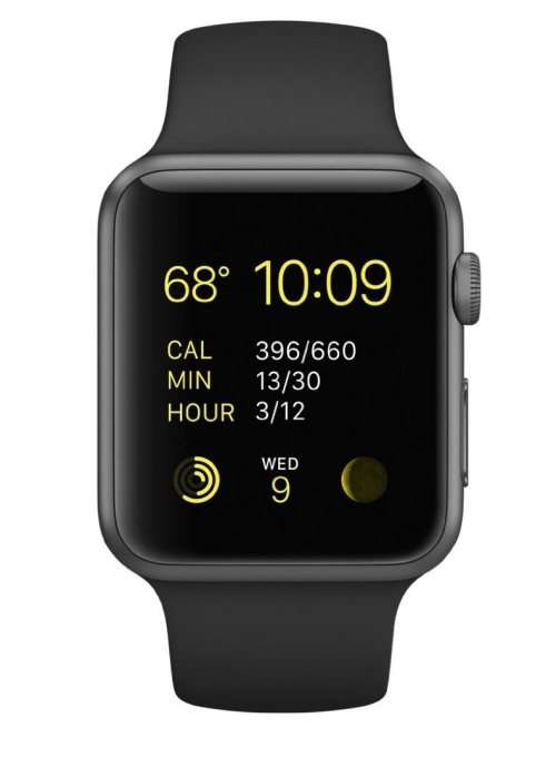 Apple Watch Sport 42mm | Space Grey Aluminum Case | Black Band | MP032LL/A
