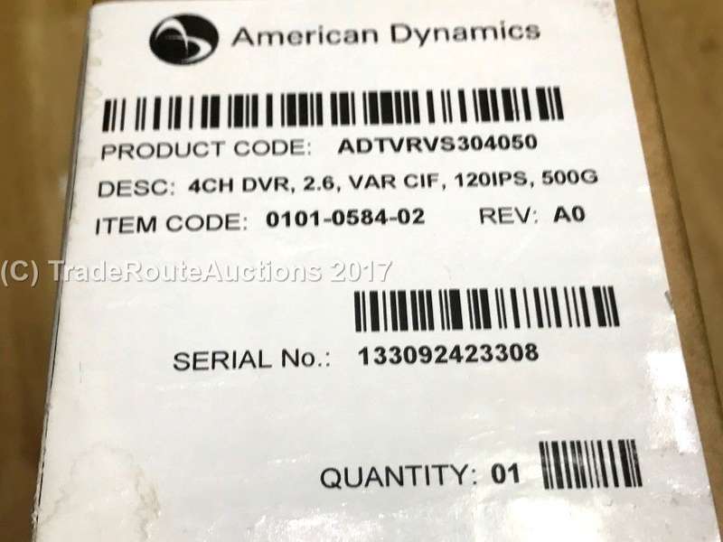 DVR American Dynamics ADTVR-VS3 4-Channel Embedded Video Recorder (500GB HDD INCLUSIVE) CCTV SYSTEM