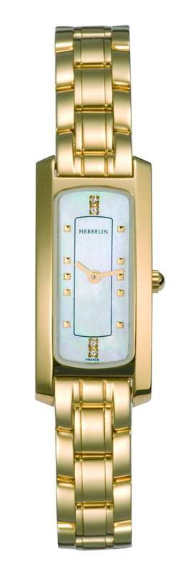 Michel Herbelin Ladies Gold Plated Watch - Model : 1064/BP59 - Old new Demo stock