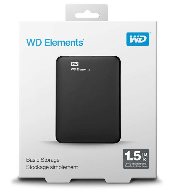 WD Elements Portable External Hard Drive 1.5TB ( 1500 GB ) WESTERN DIGITAL USB 3.0 FAST | BRAND NEW