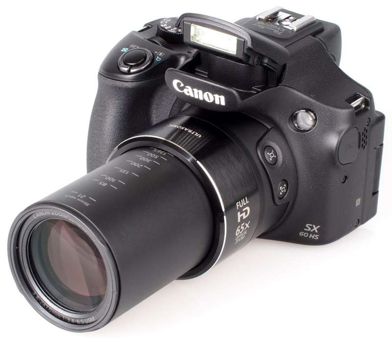 Canon Powershot SX60 HS 16.1MP Digital Camera 65x Optical Zoom Lens 3-inch LCD Tilt Screen (Black)