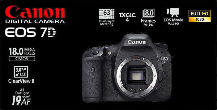 Canon 7D 18MP PROFESSIONAL Digital SLR Camera (BODY) - 18 Megapixels