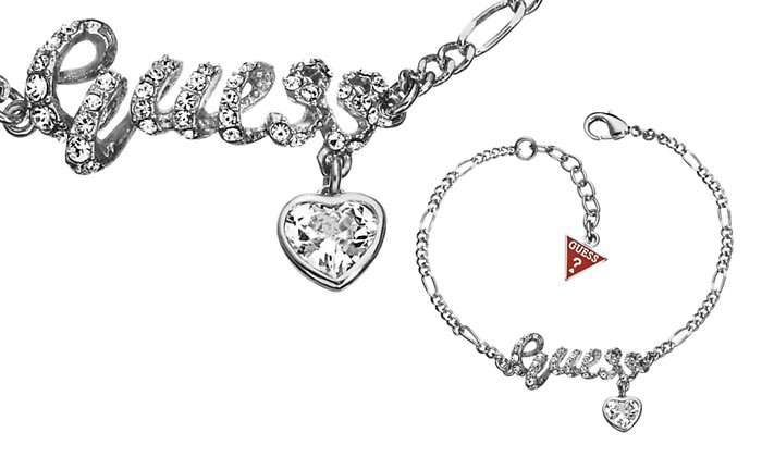 Guess UBB81113 Ladies Silver Charm Bracelet  - Brand new in Box