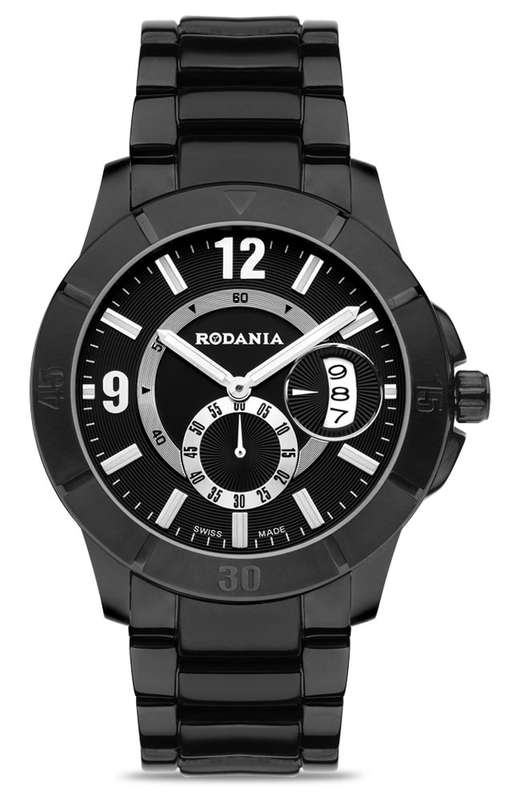 Rodania Gent's Black Bracelet Watch- SWISS MADE WATCHES SINCE 1930 - SWISS CHIC - CASTOR - RS2503247