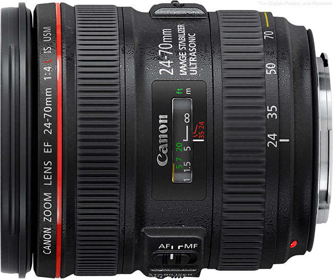 Canon EF 24-70mm f/4 L IS (IMAGE STABILIZER) USM Zoom Lens for Canon SLR Cameras - PRICE REDUCED