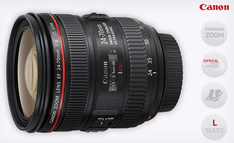 Canon EF 24-70mm f/4 L IS (IMAGE STABILIZER) USM Zoom Lens for Canon SLR Cameras - PRICE REDUCED