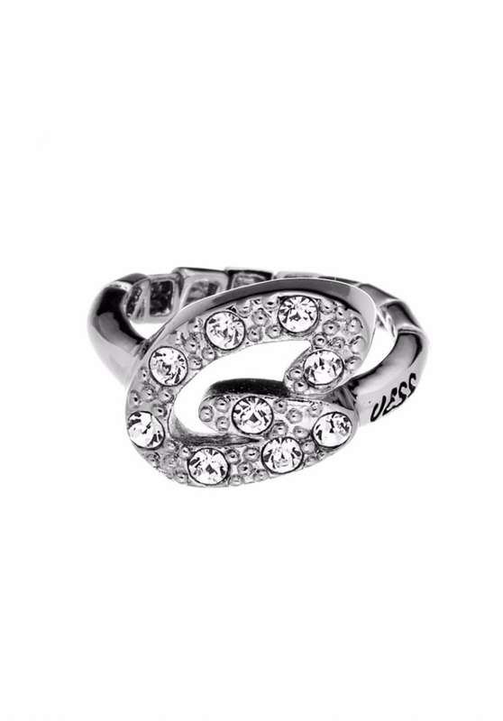Guess Women's Silver plated Ring UBR31201S - Brand new in Box