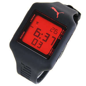 PUMA Unisex PU910791001 Slide-Large Black Red Digital Watch *** PUMA ***