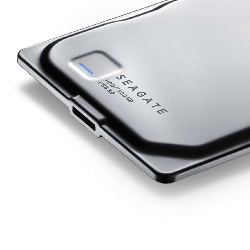 Seagate Seven 7mm Stainless Steel 2.5-Inch USB 3.0 Portable External Hard Drive