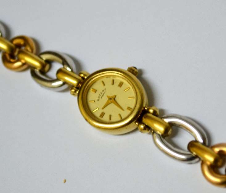 ROTARY WOMEN'S TWO TONE WATCH S/STEEL STRAP
