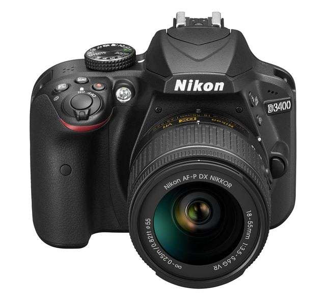 Nikon D3400 24.2 MP CMOS Digital SLR Camera body + Nikon AF-P 18-55 VR Lens Kit
