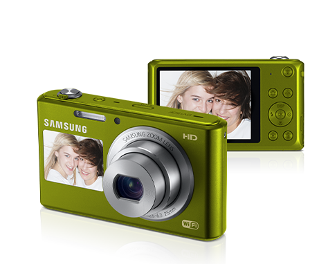 Samsung DV150F 16.2MP Smart WiFi Digital Camera with 5x Optical Zoom & 2.7" / 1.48" front LCD